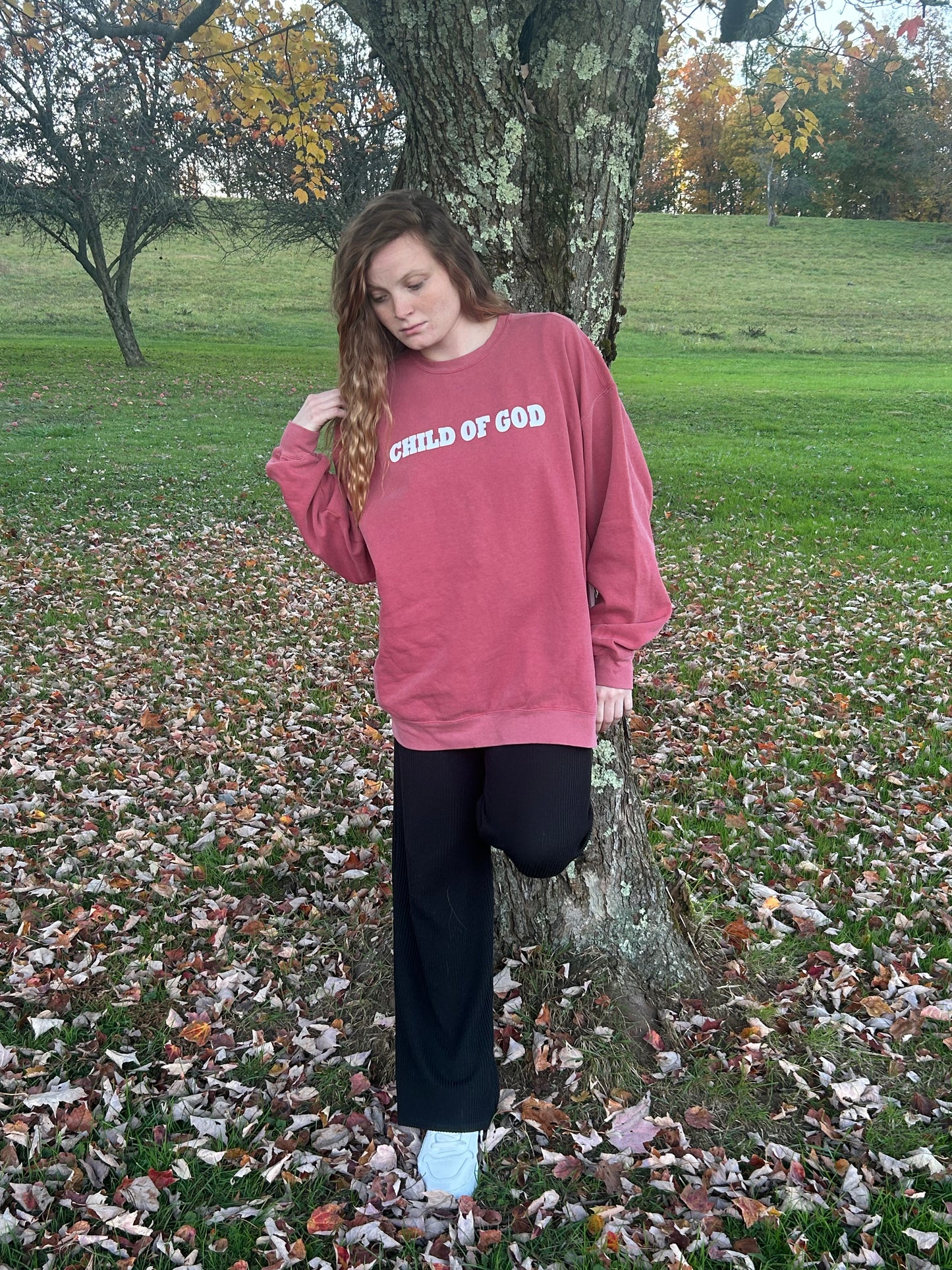Unisex Acid Washed Child of God Crewneck