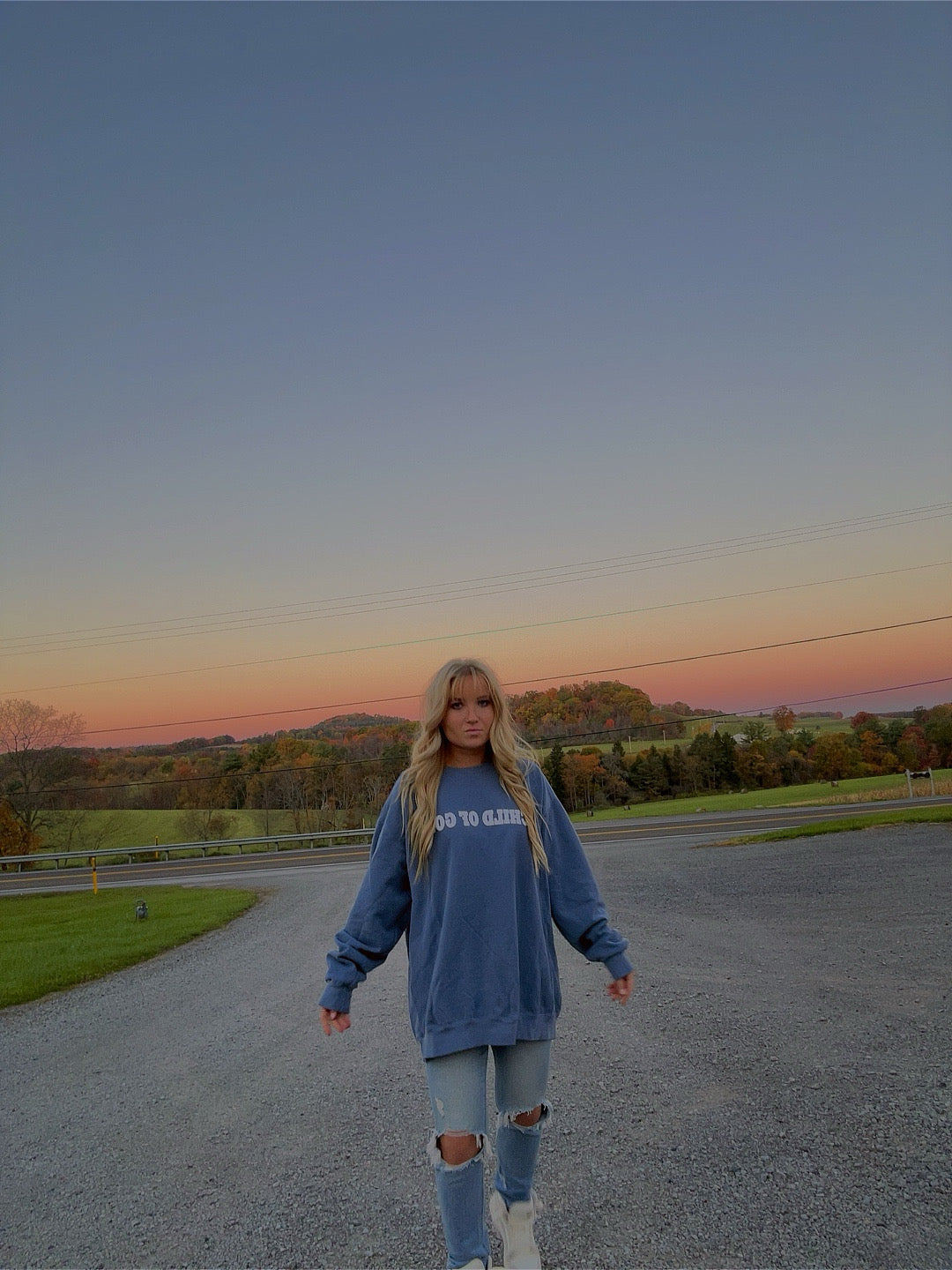 Unisex Acid Washed Child of God Crewneck